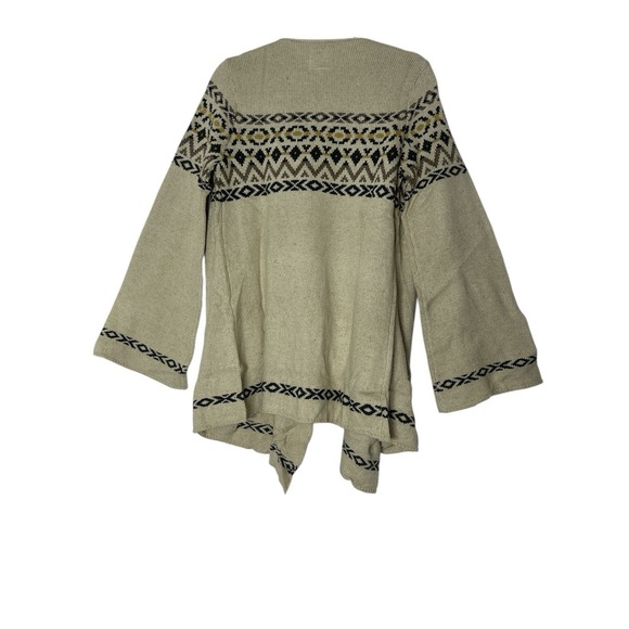 New Chaser Cardigan‎ Sweater Women's Medium Aztec Cowgirl Pockets Open Front - Picture 3 of 10